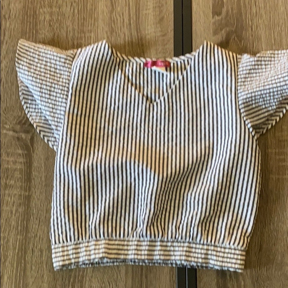 Aqua Girls Seersucker shirt